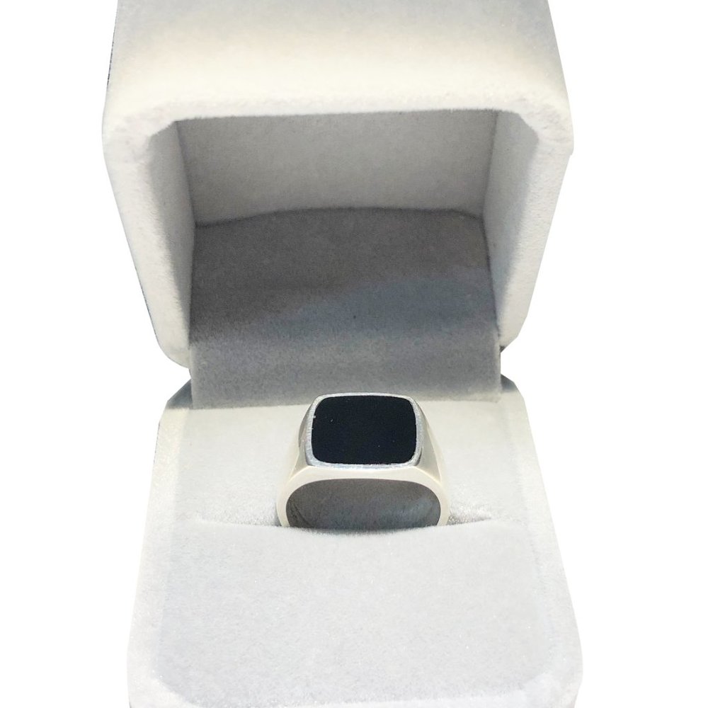 New 925 sterling silver ring, signet ring for men, size 6-12 - Picture 2 of 2